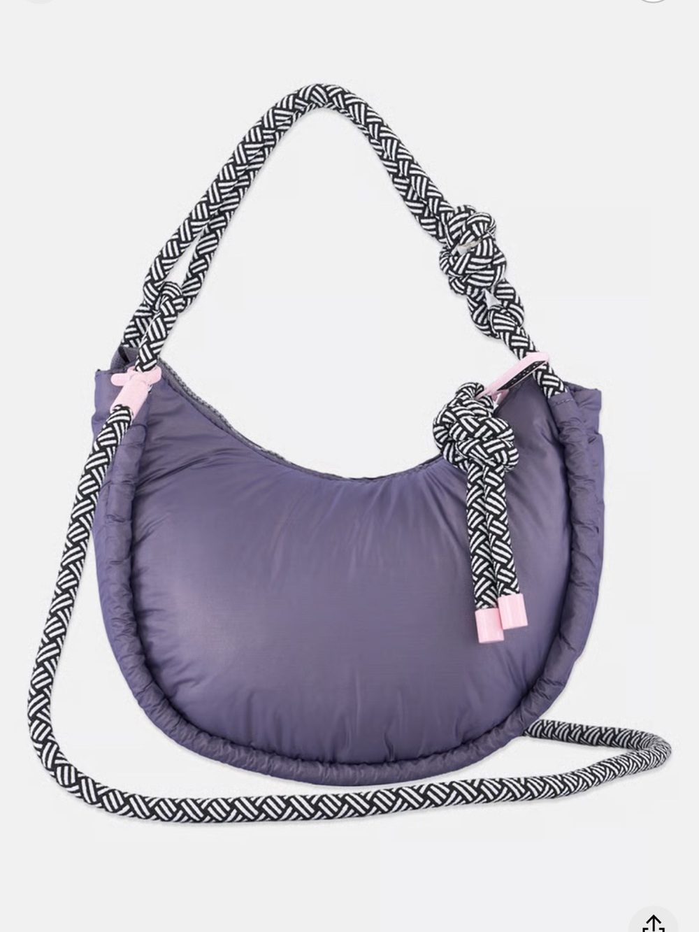 WILDFOX Women’s Purple Puffer Small Crossbody Shoulder Purse Bag NEW
